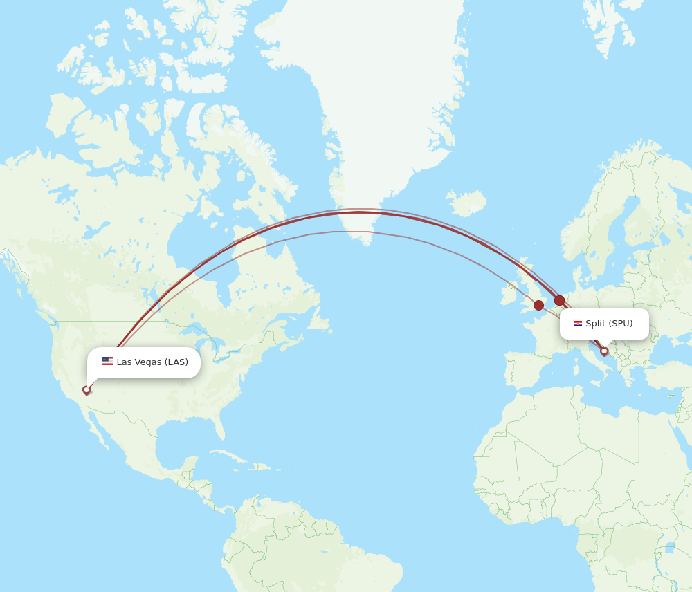 LAS-SPU flight routes