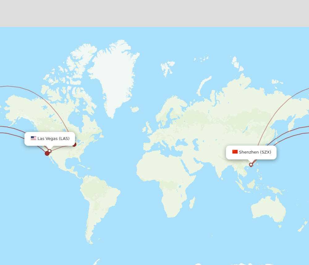 LAS-SZX flight routes
