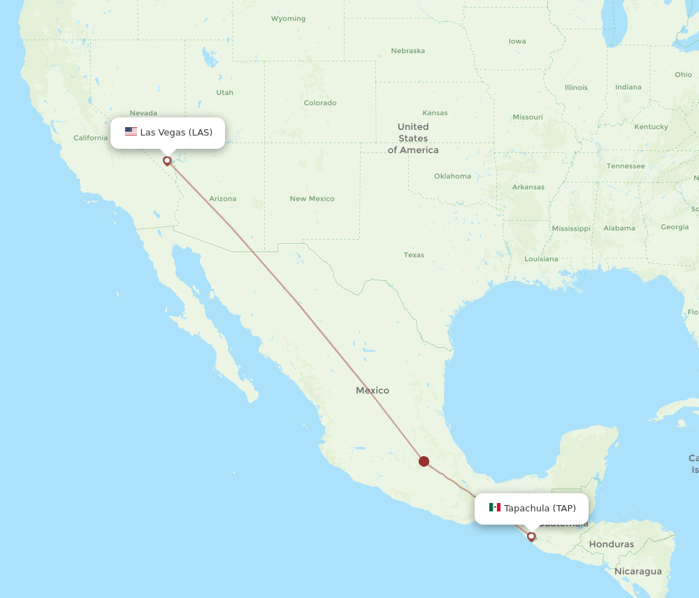 LAS-TAP flight routes