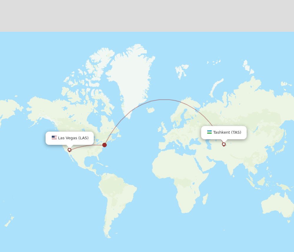LAS-TAS flight routes