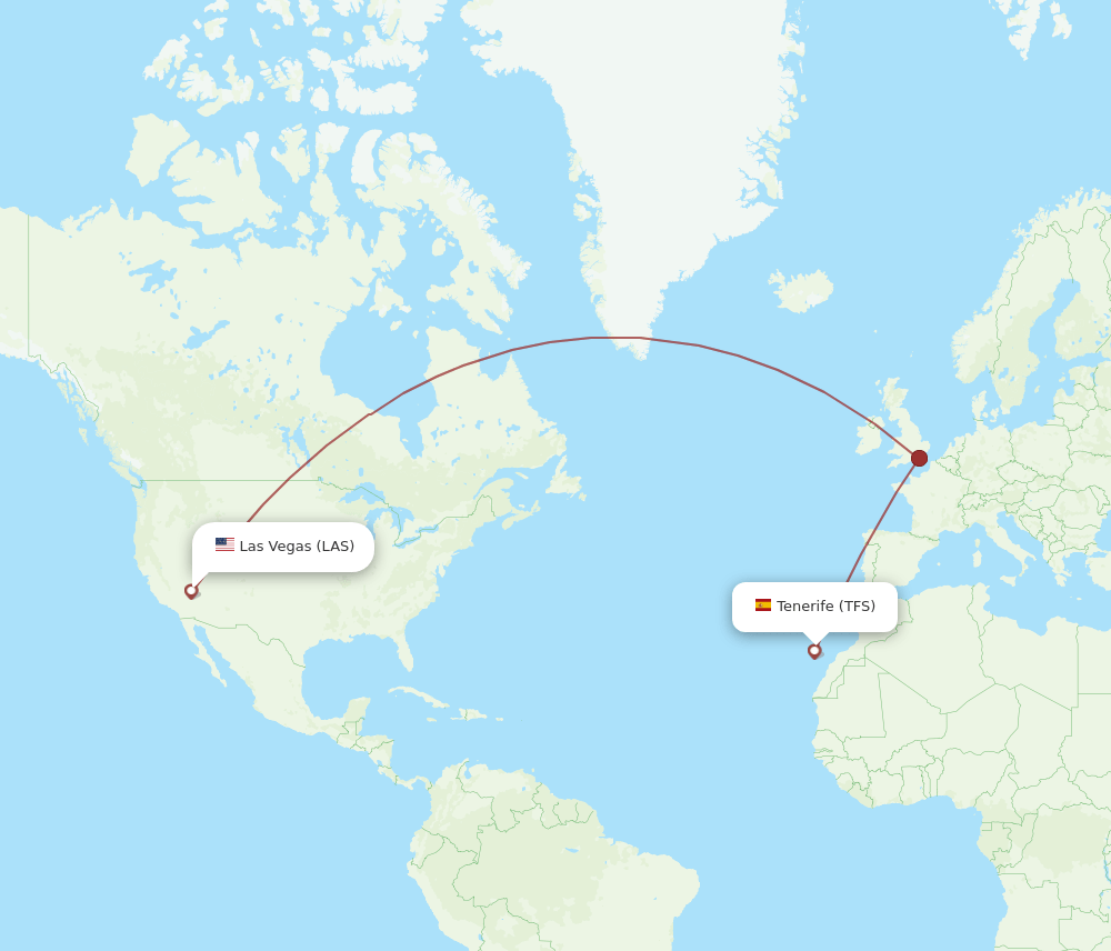 LAS-TFS flight routes