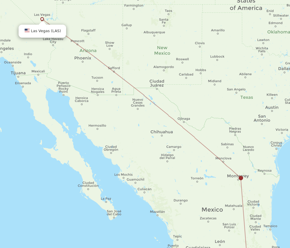 LAS-TLC flight routes