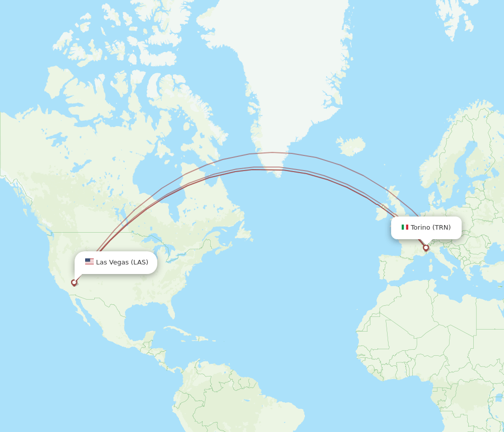 LAS-TRN flight routes