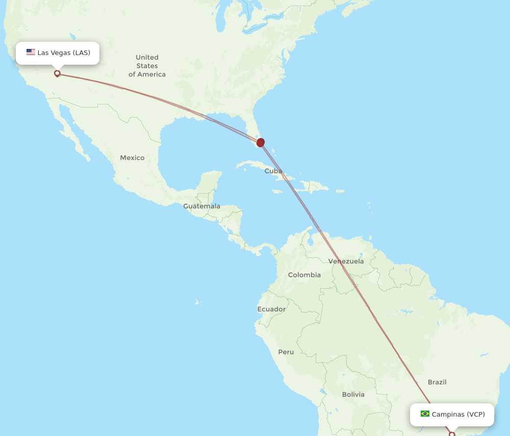LAS-VCP flight routes