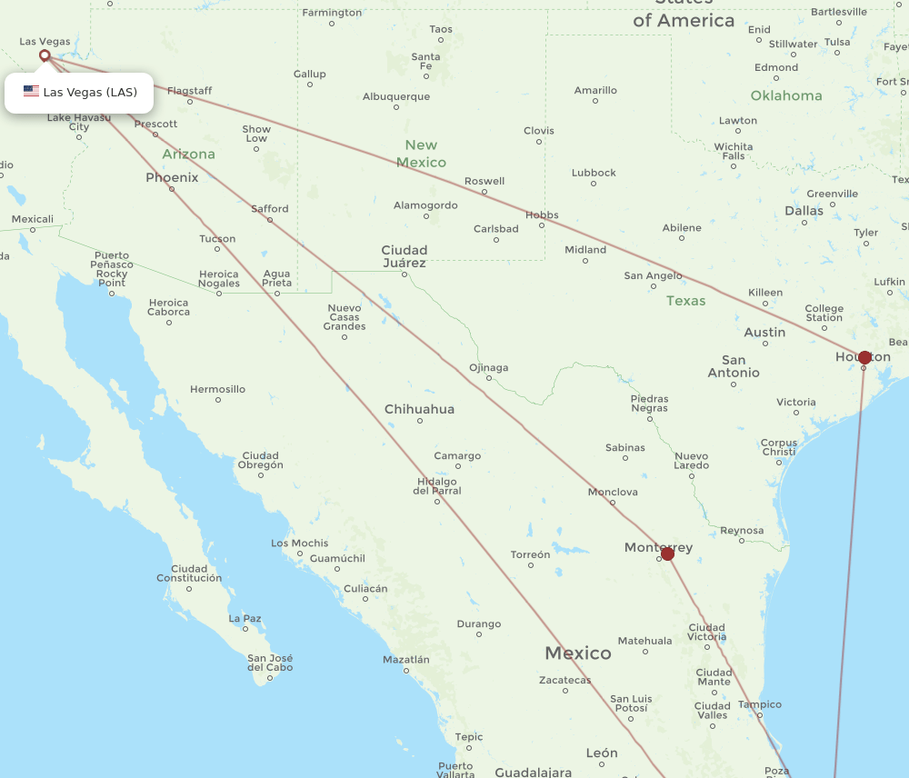 LAS-VER flight routes