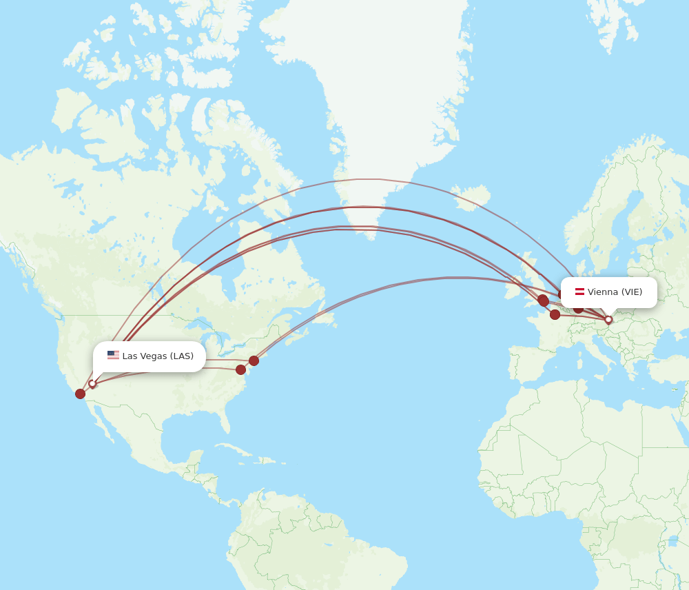 LAS-VIE flight routes
