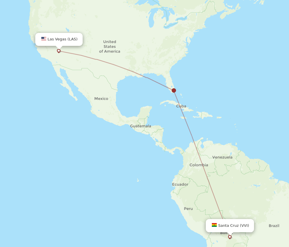 LAS-VVI flight routes