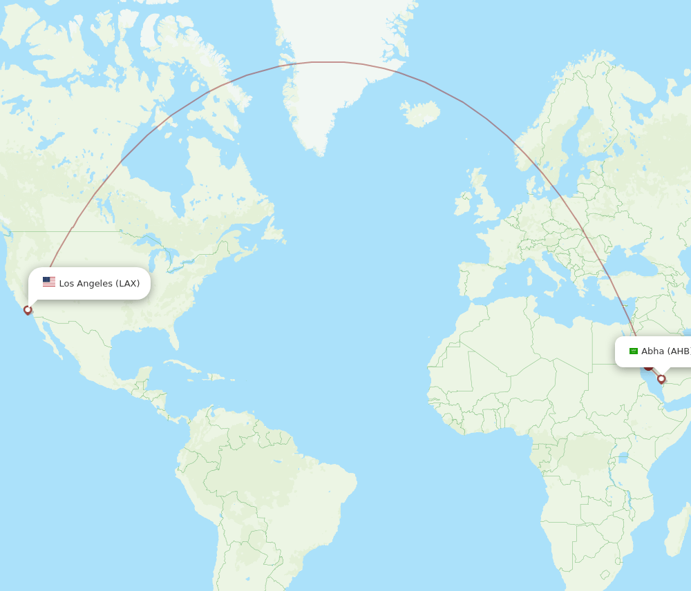 LAX-AHB flight routes