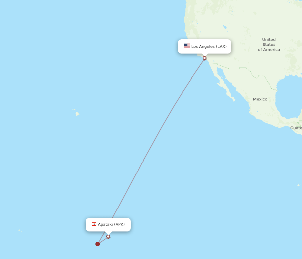 LAX-APK flight routes