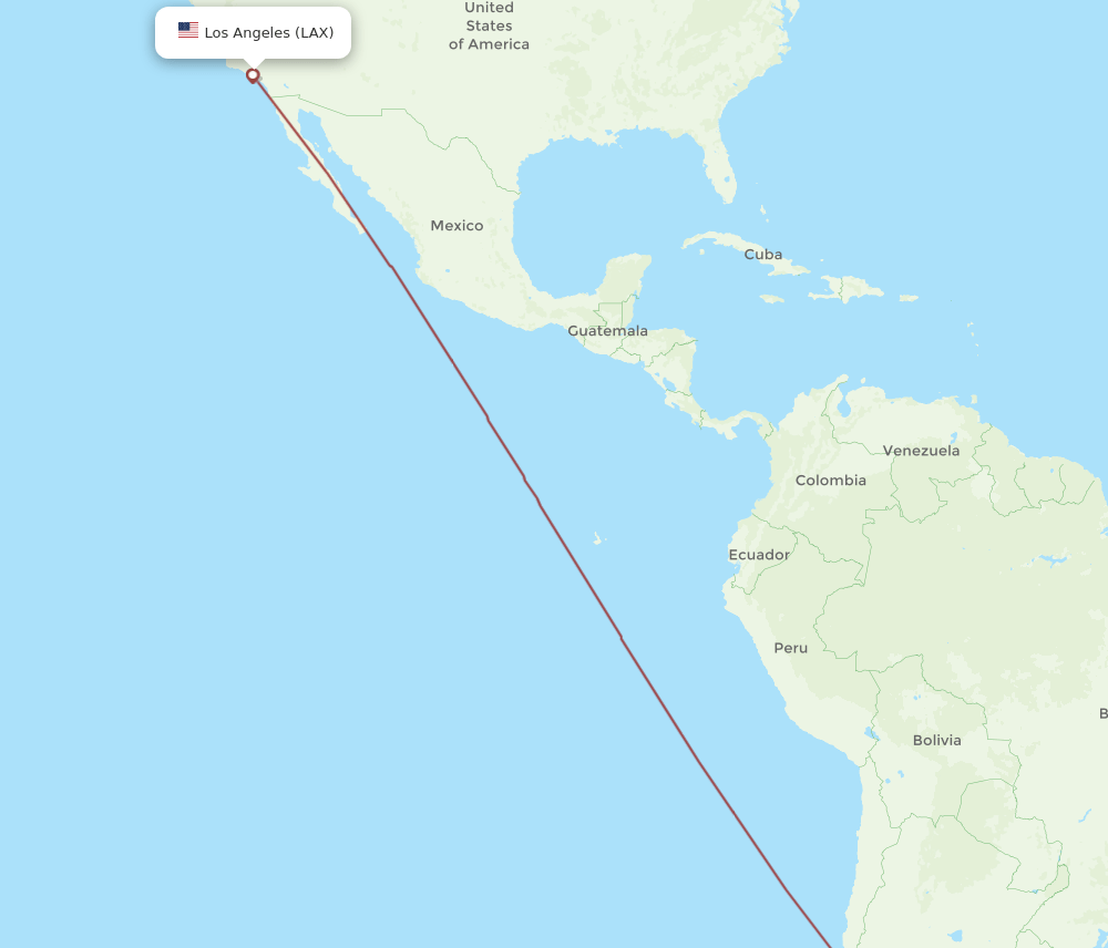 LAX-CCP flight routes