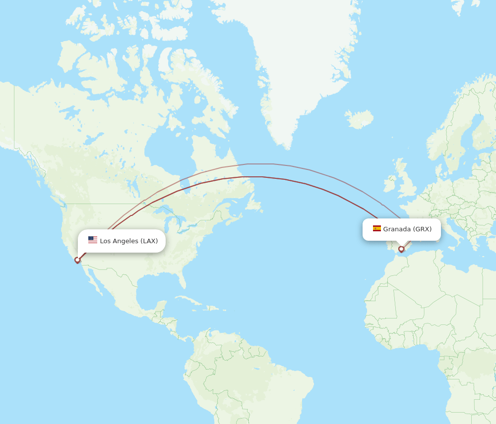 LAX-GRX flight routes