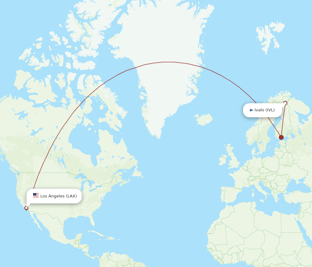 LAX-IVL flight routes