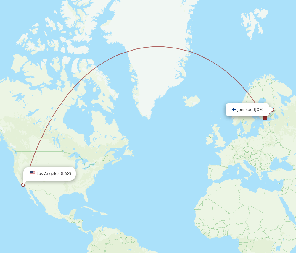 LAX-JOE flight routes