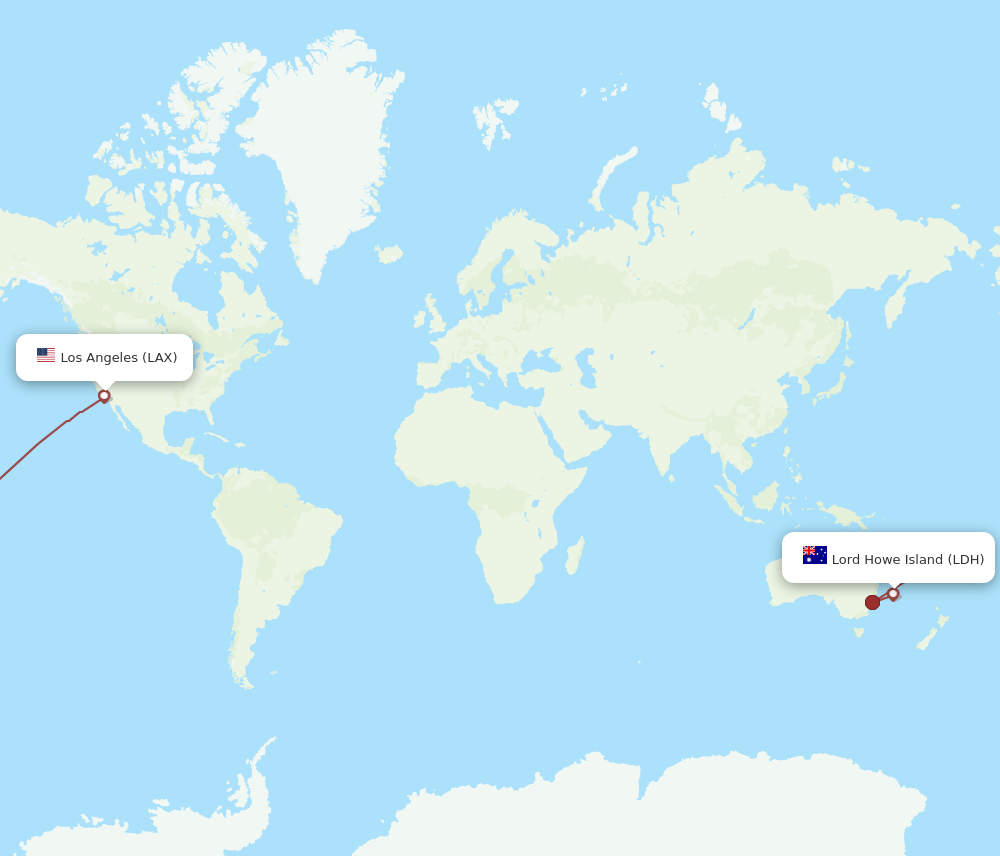 LAX-LDH flight routes