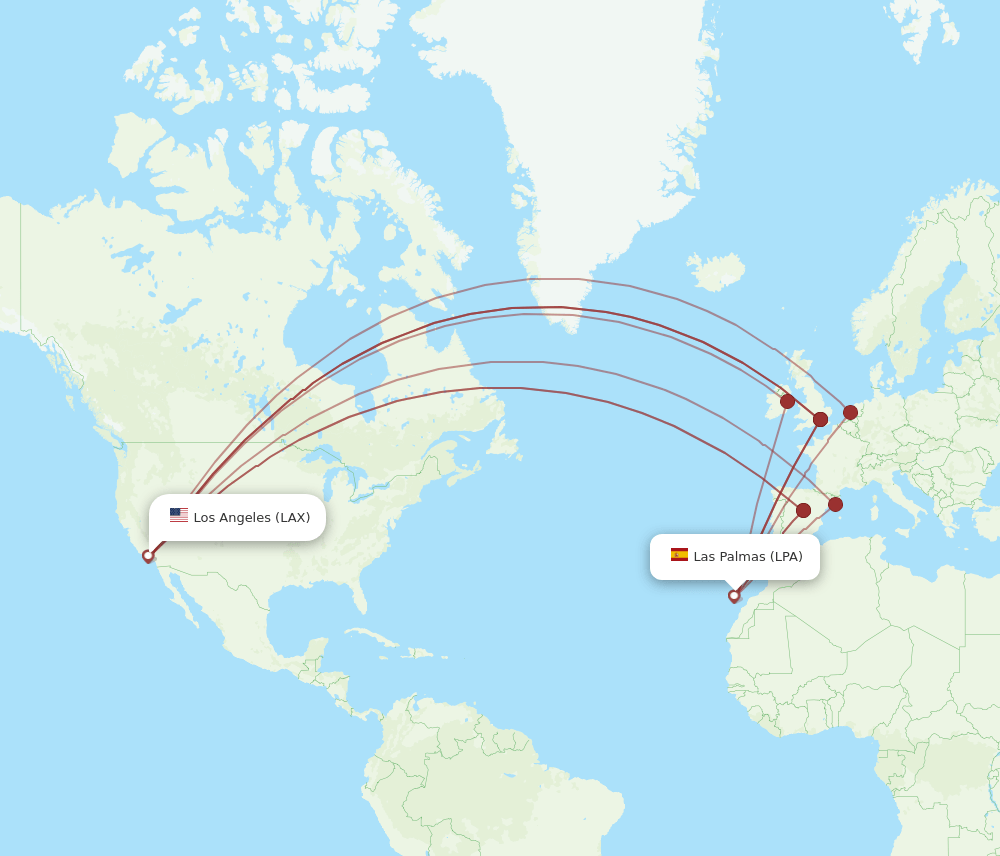 LAX-LPA flight routes