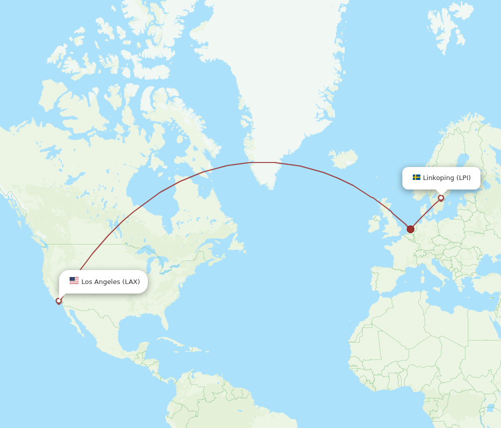 LAX-LPI flight routes