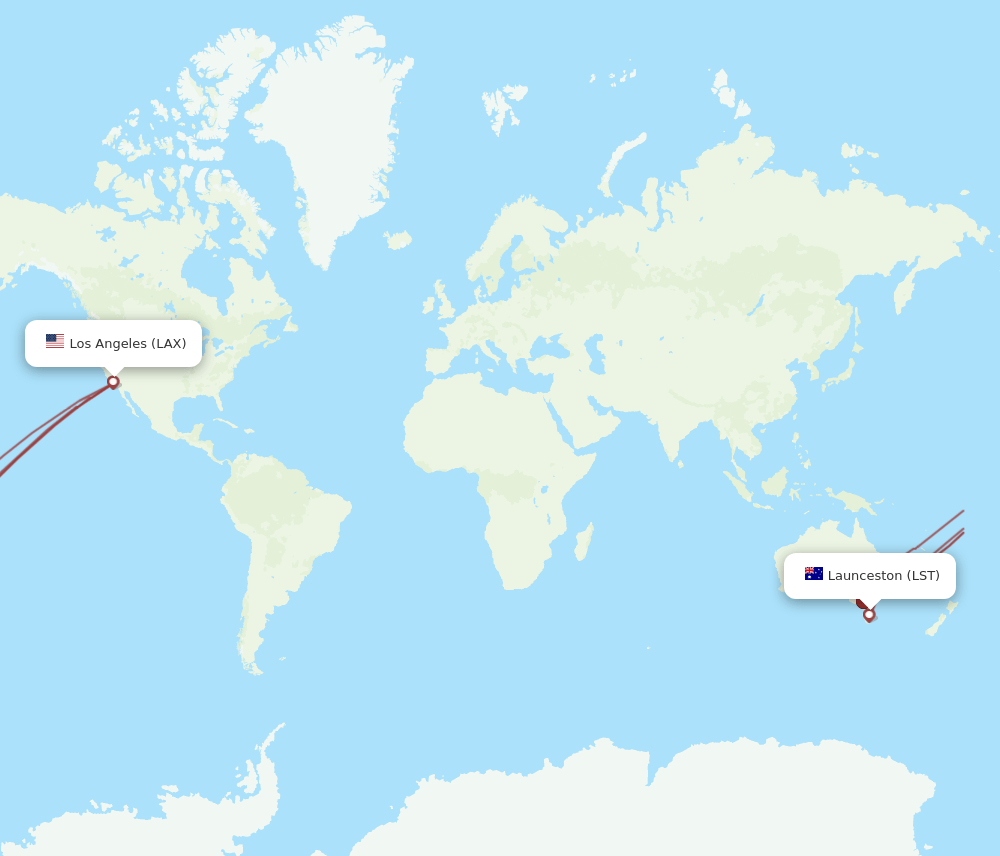 LAX-LST flight routes
