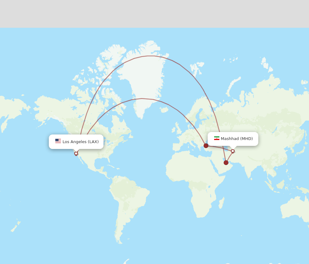 LAX-MHD flight routes