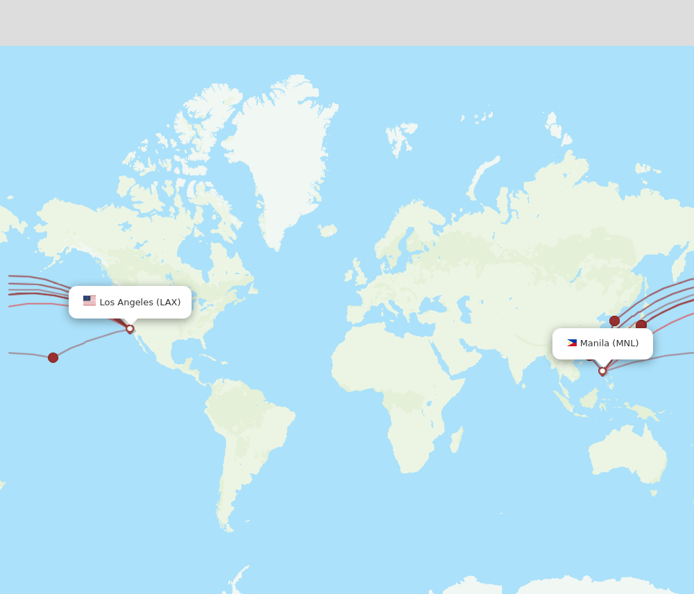LAX-MNL flight routes