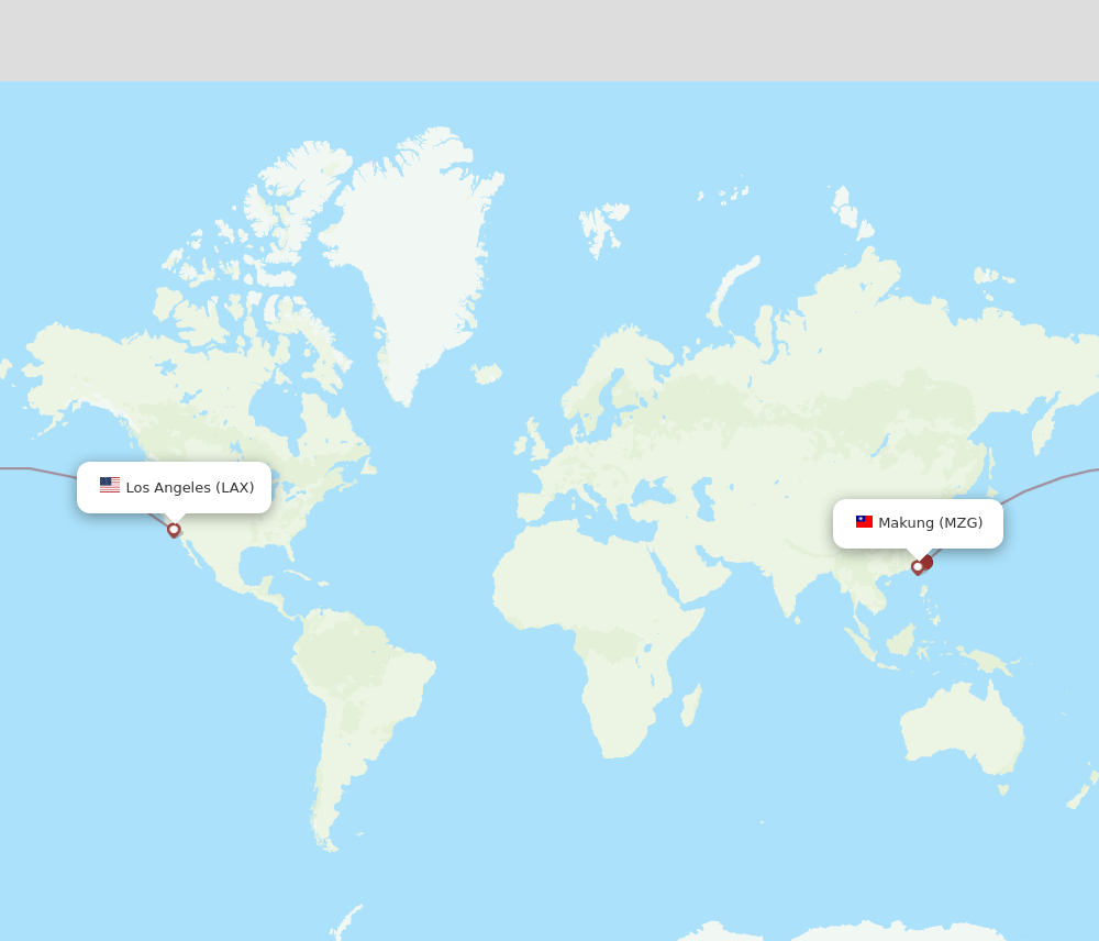 LAX-MZG flight routes
