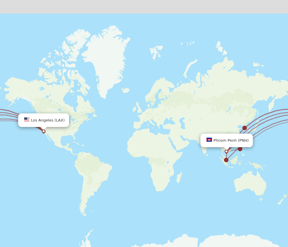 LAX-PNH flight routes