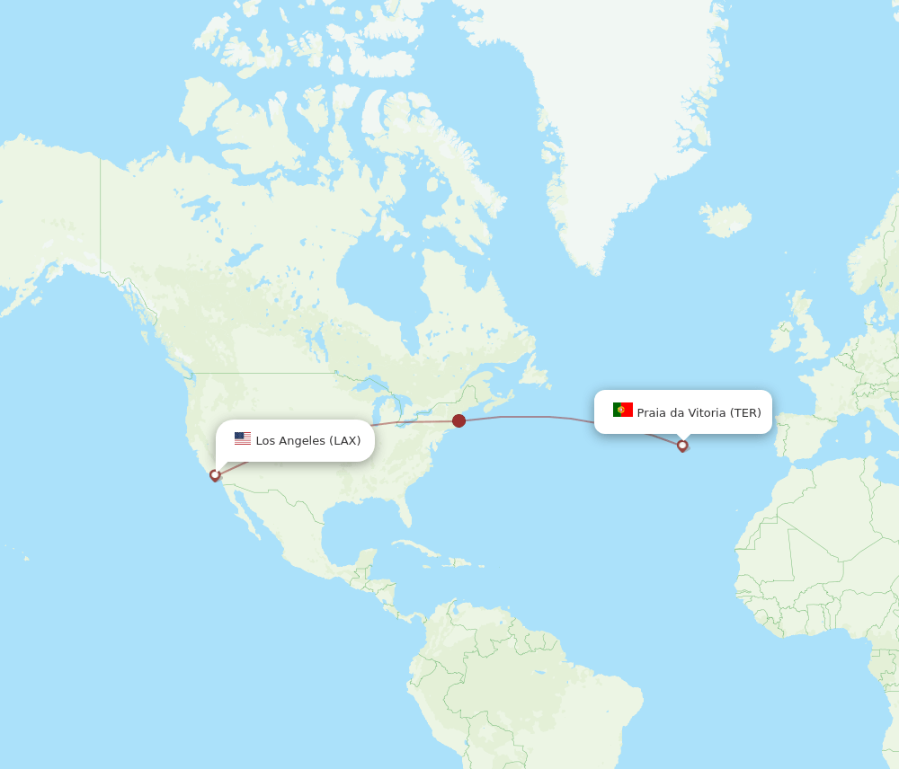 LAX-TER flight routes