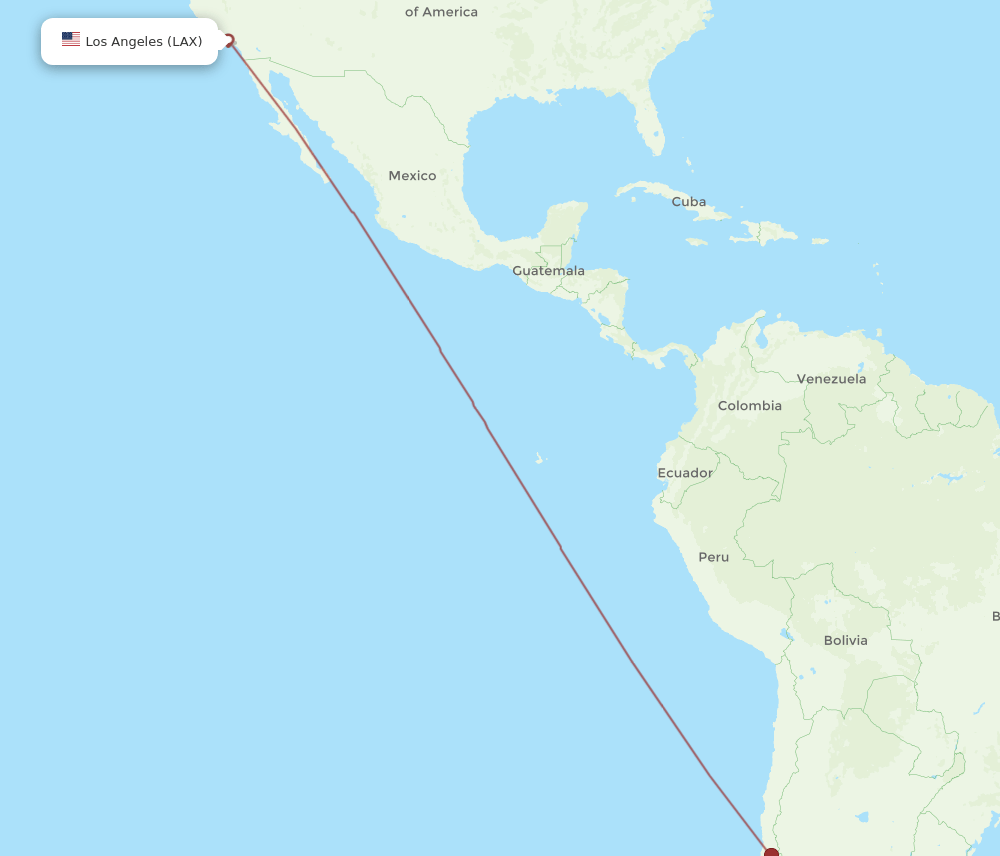 LAX-ZOS flight routes