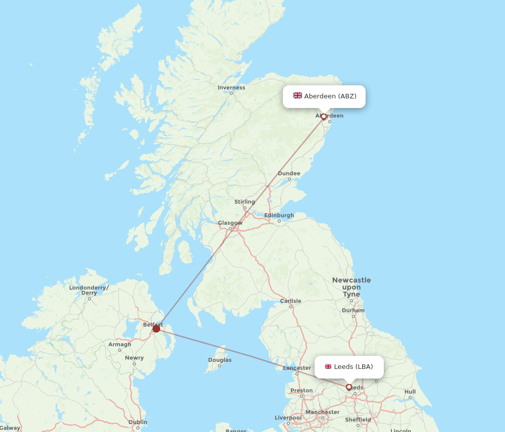 LBA-ABZ flight routes