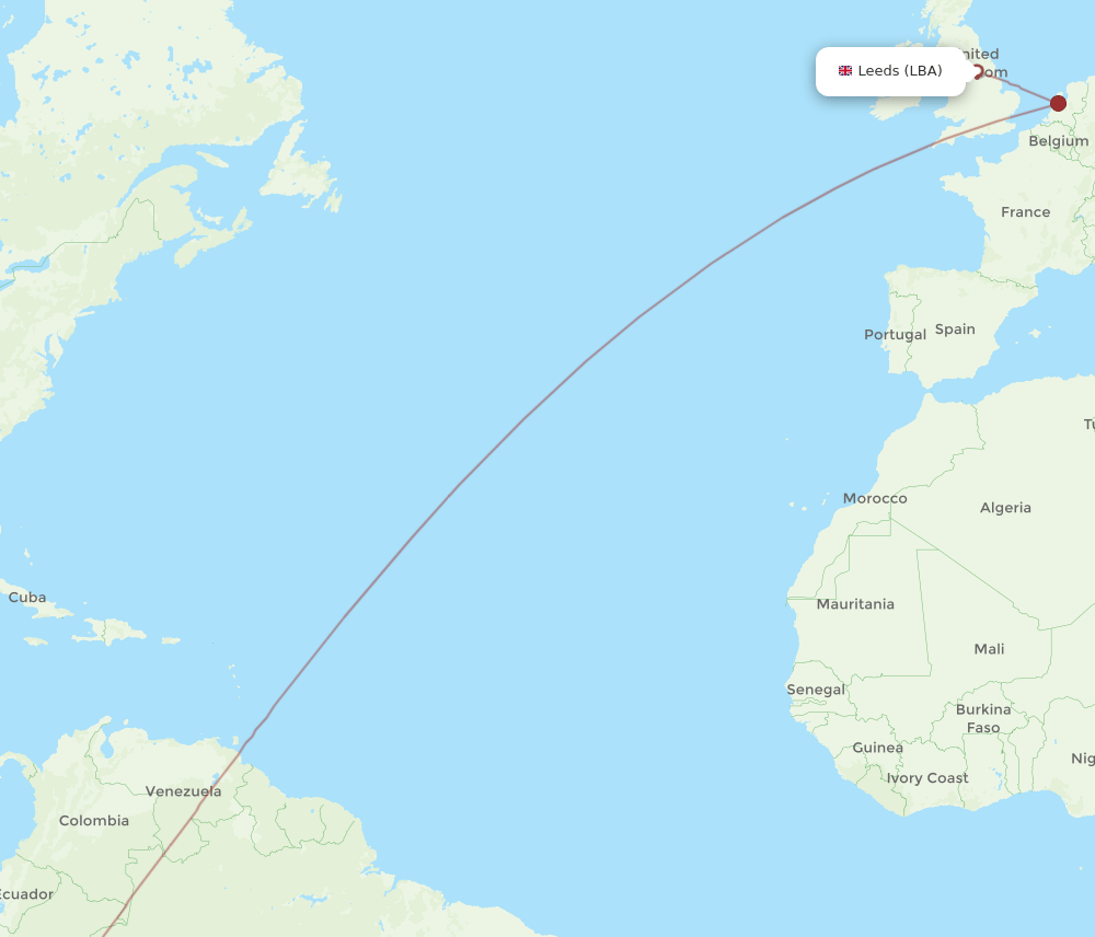 LBA-LIM flight routes