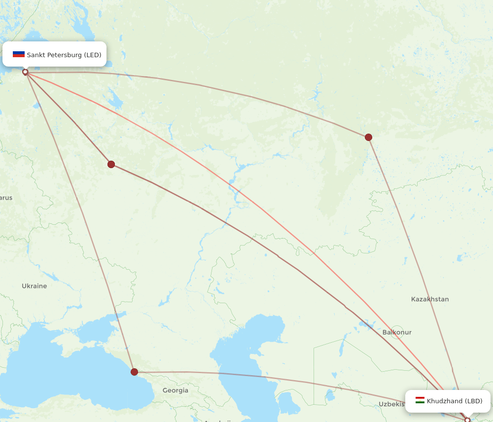 LBD-LED flight routes