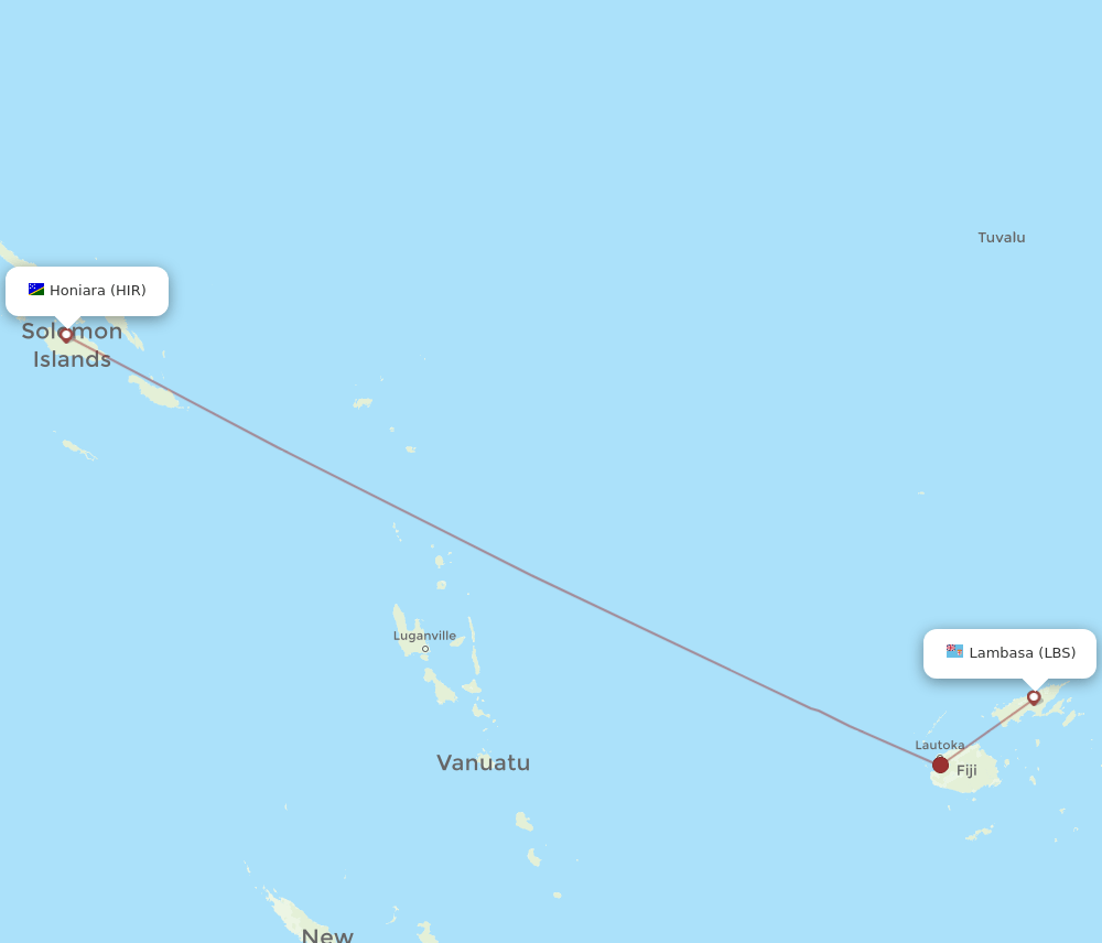 LBS-HIR flight routes