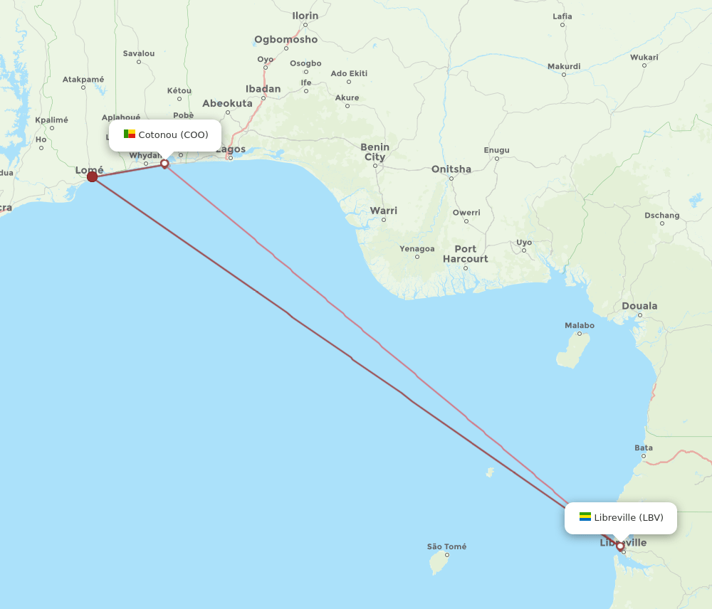 LBV-COO flight routes