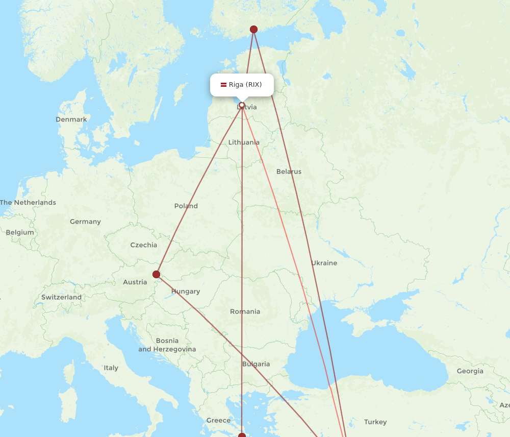 LCA-RIX flight routes