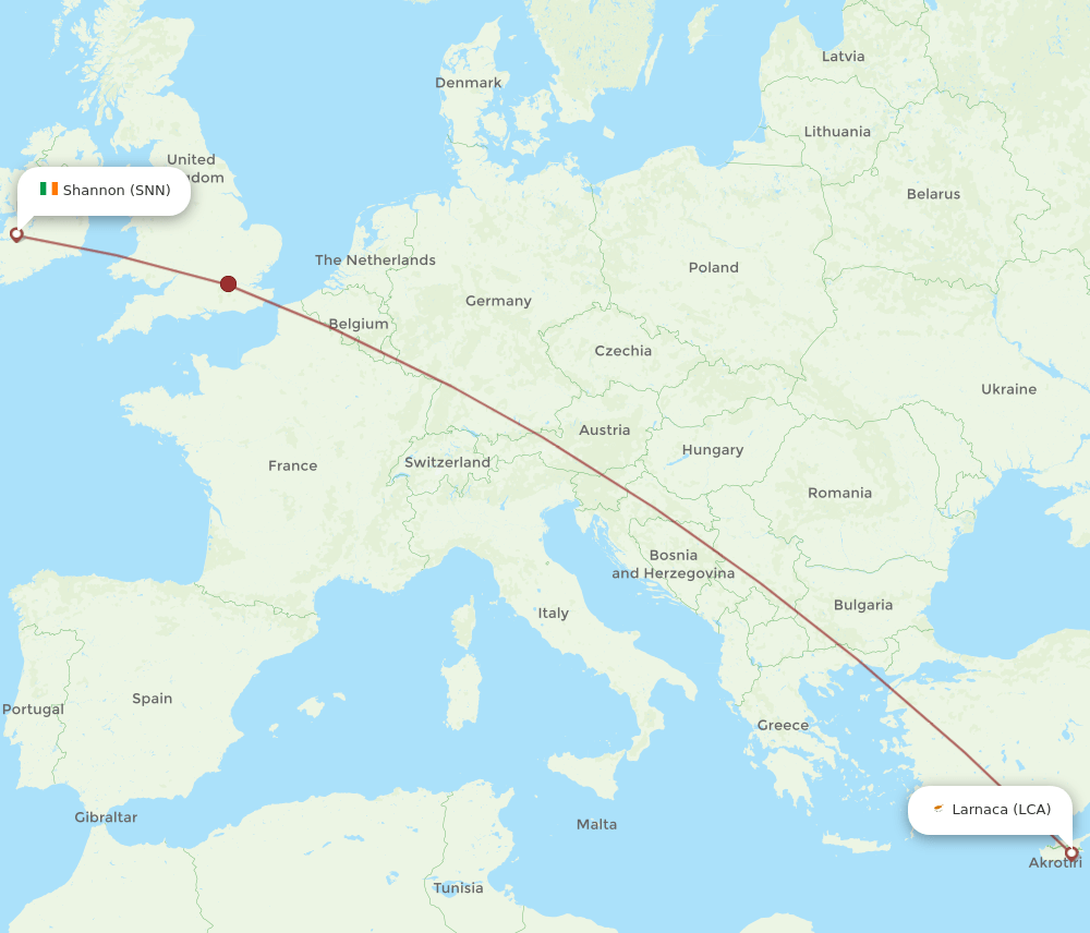LCA-SNN flight routes