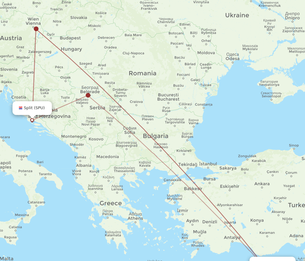 LCA-SPU flight routes