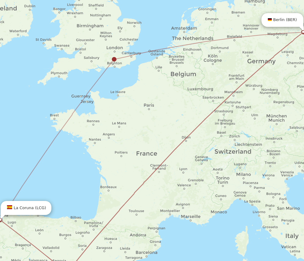 LCG-BER flight routes