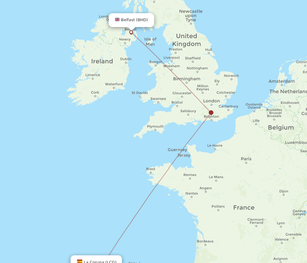LCG-BHD flight routes
