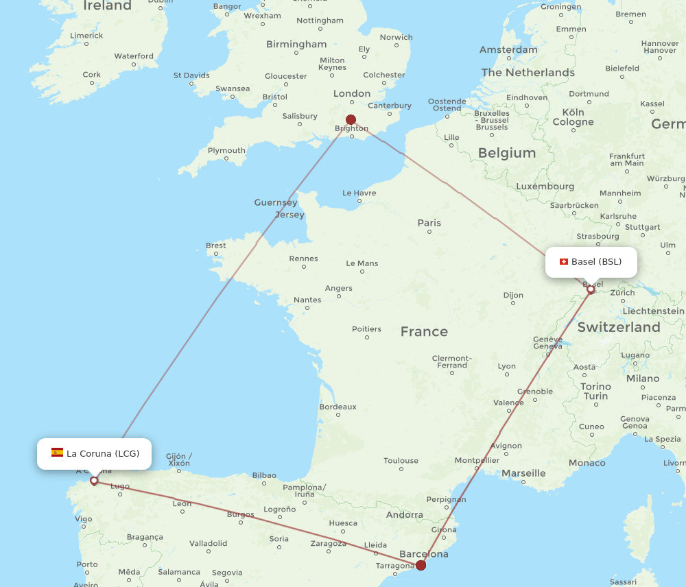LCG-BSL flight routes