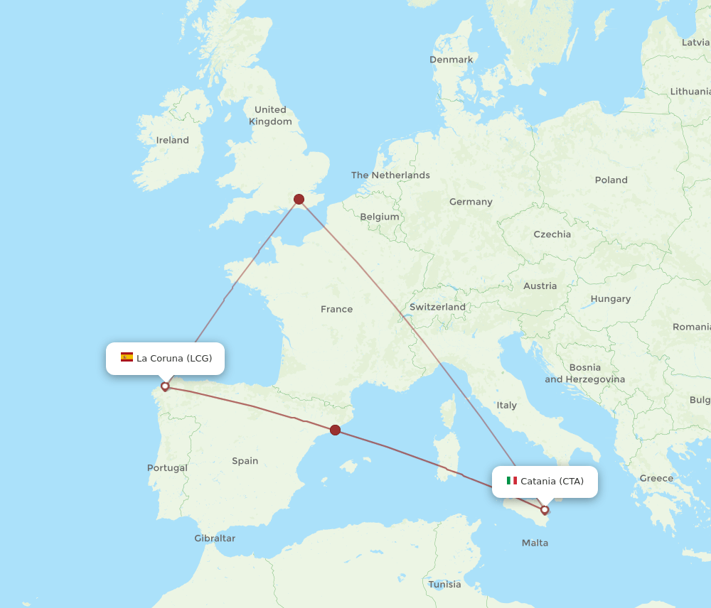 LCG-CTA flight routes