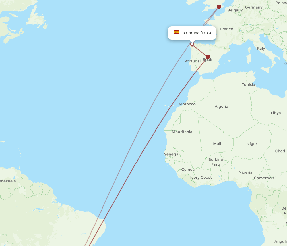 LCG-GRU flight routes