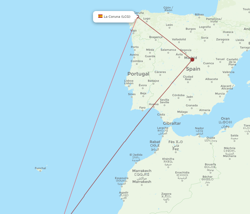 LCG-LPA flight routes