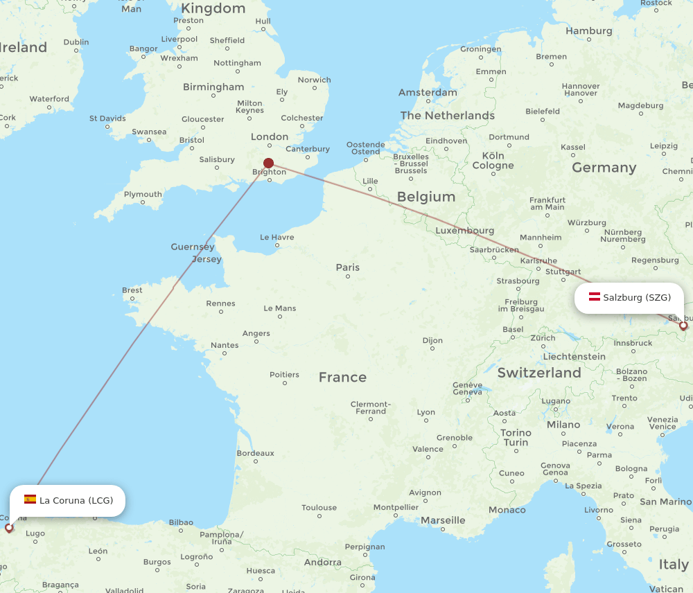 LCG-SZG flight routes