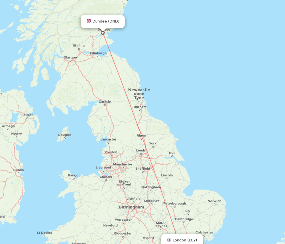 LCY to DND flights and routes map