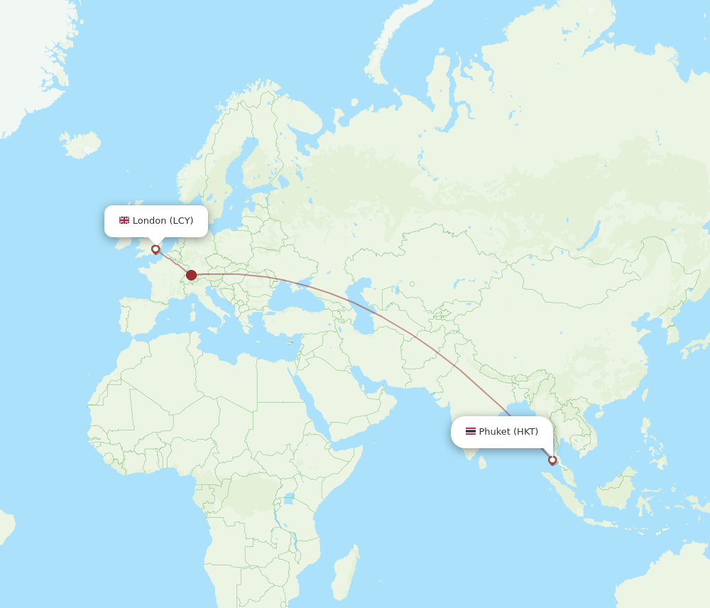 LCY-HKT flight routes