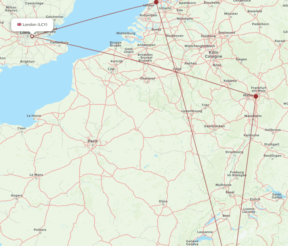 LCY-TRN flight routes