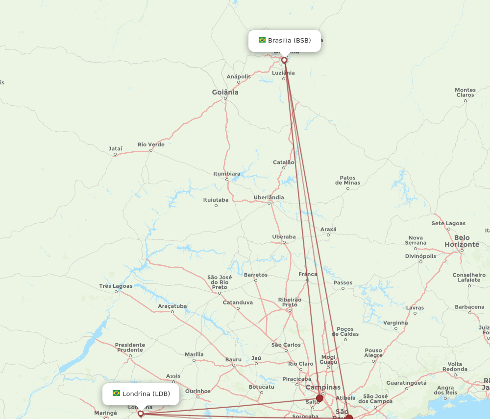 LDB-BSB flight routes