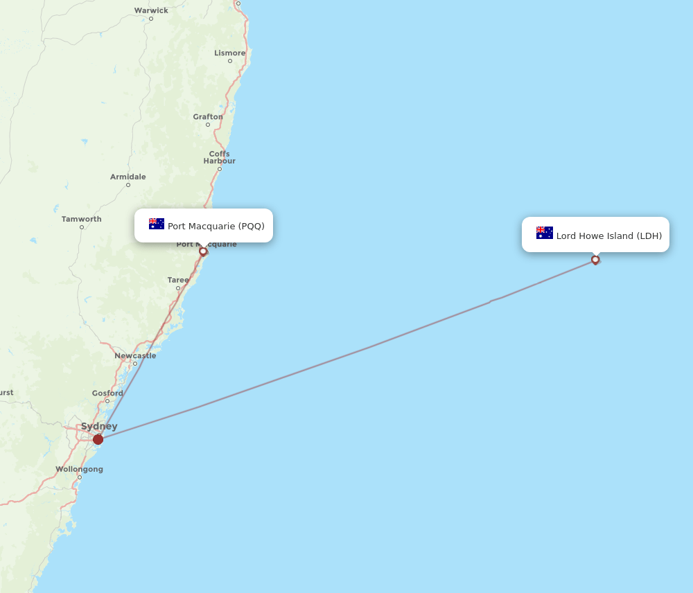 LDH-PQQ flight routes