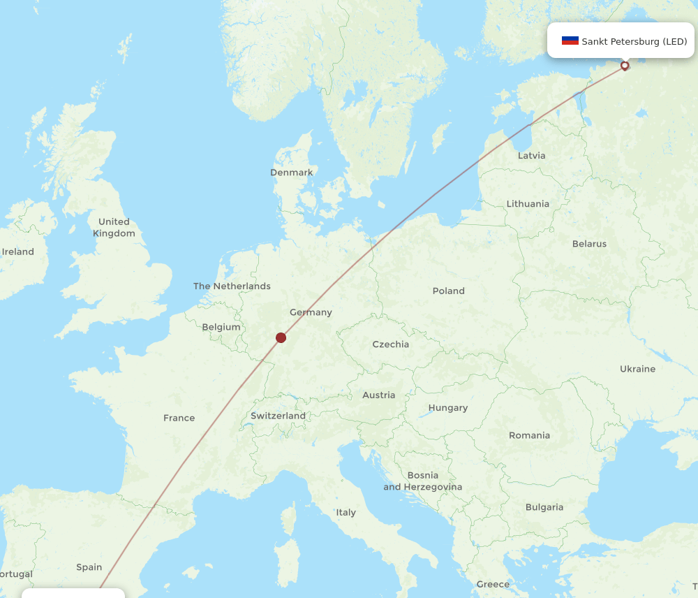 LED-AGP flight routes