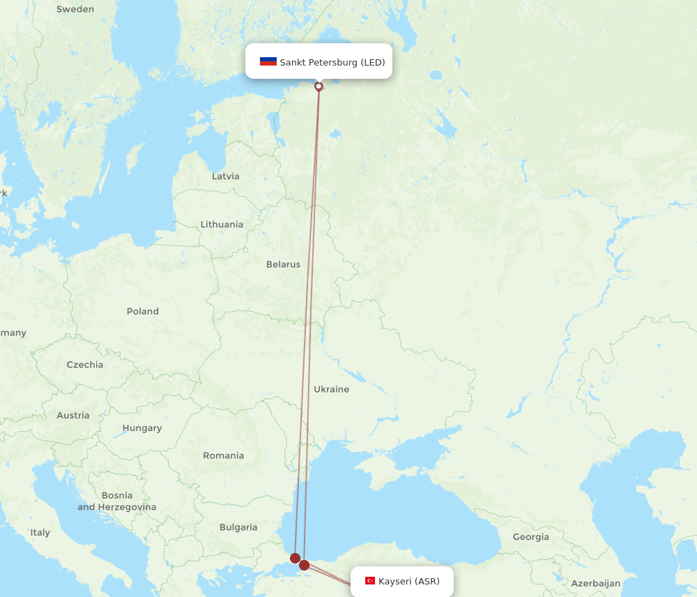 LED-ASR flight routes