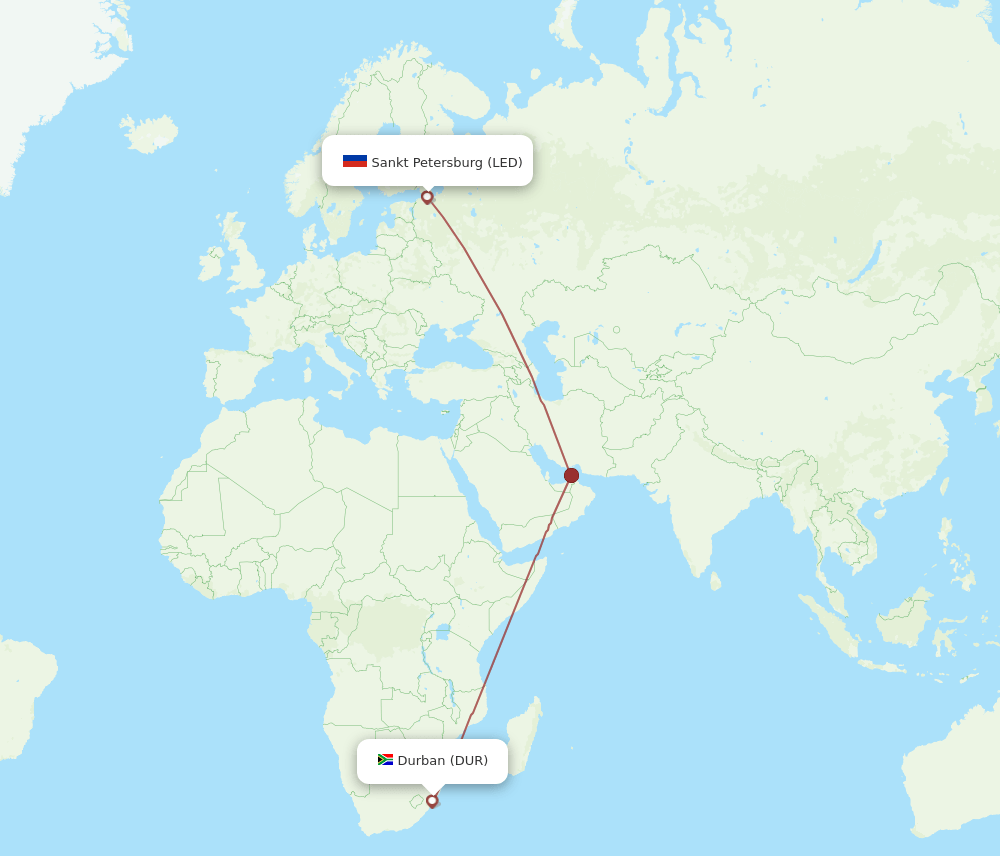 LED-DUR flight routes